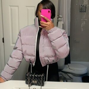 PrettyLittleThing Light Purple Puffer Jacket